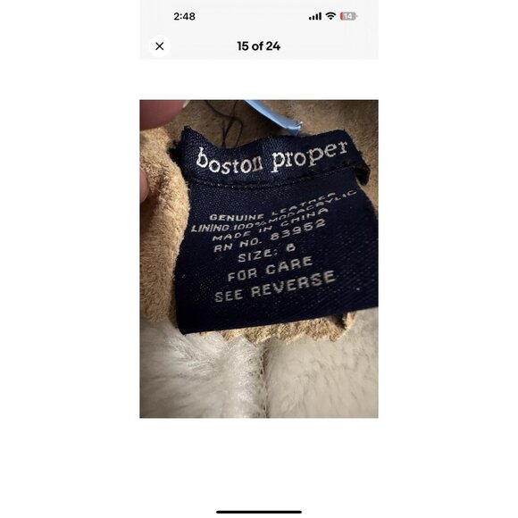 VTG Y2k Penny Lane Suede Leather Afghan Shearling Long Coat Hippie Boho Chic 6 - Picture 15 of 16